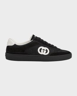 Gucci Men's Ace Studded Leather Low-Top Sneakers | Neiman Marcus