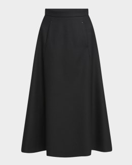 Moncler スカート Cotton Midi Skirt ★関税込 Moncler Belted Midi Skirt | Neutrals | FARFETCH