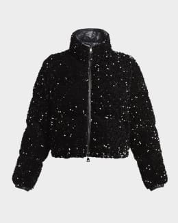 Moncler Quilted Nylon Zip-Up Cardigan | Neiman Marcus
