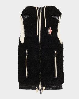 Moncler Grenoble Teddy Fleece Puffer Vest | Neiman Marcus