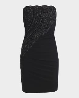 Versace Cowl-Neck Poppies-Print Chainmail Mini Dress
