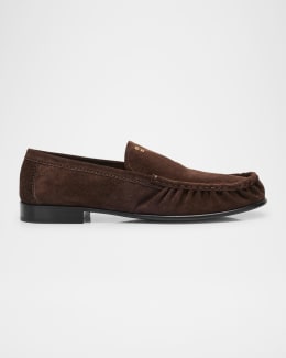 VIP【関税送料無料】希少 Miu Miu Vintage leather moccasins Miu Miu Leather Lace-Up Moccasins - Bergdorf Goodman