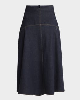 Zimmermann Rhiannon Embroidered Belted Skirt | Neiman Marcus