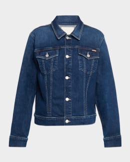 FRAME The Ruffle Denim Jacket | Neiman Marcus