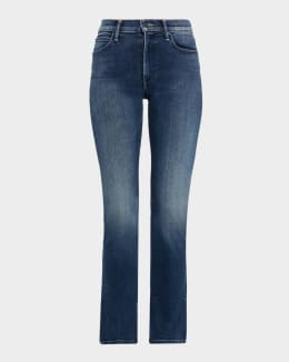 MOTHER Lil' Mid-Rise Zip Rambler Jeans | Neiman Marcus