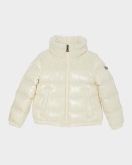 Moncler Kids Bady Faux Fur Quilted Jacket, Size 8-14 | Neiman Marcus