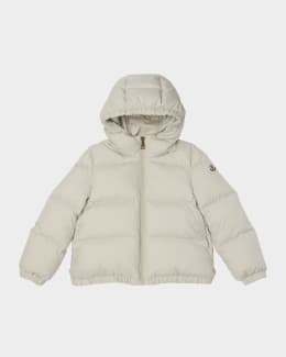 Moncler Girl's Odile A-Line Ruffle-Trim Coat, Size 12M-3 | Neiman