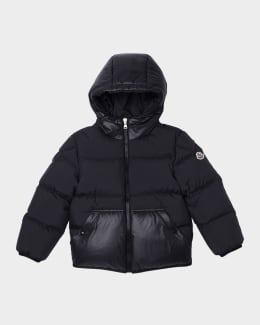 Moncler Boy's Faux Fur Hooded Puffer Jacket, Size 4-6