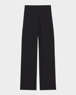 Emporio Armani Straight-Leg Pique Trousers | Neiman Marcus