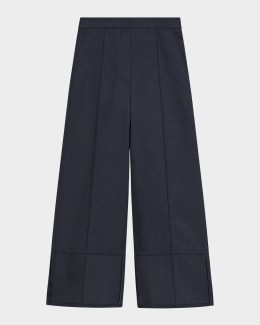 00s archive theory wool BLACK フレア slacks Theory Stretch Wool Straight Full-Length Trousers | Saks