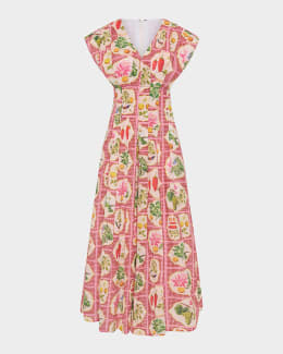 Noosa Sleeveless Drawstring Ruched Sides Marbled Dress Berry