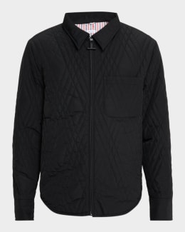 Thom Browne Men's Ripstop 4-Bar Track Jacket | Neiman Marcus
