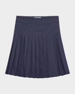 Prada Zip-Front Light Re-Nylon Full Midi Skirt | Neiman Marcus