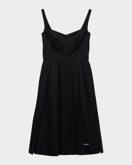 Victoria Beckham Gathered Waist Crepe Midi Dress | Neiman Marcus