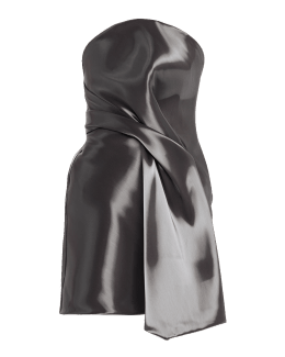 ALICE + OLIVIA Chara Vegan Leather Short-Sleeve Pleated Mini Dress | Neiman  Marcus