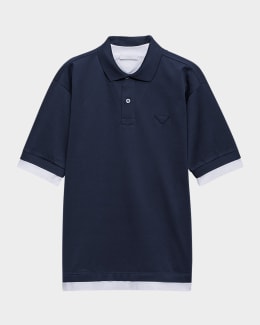 Prada Men's Short-Sleeve Polo Shirt | Neiman Marcus