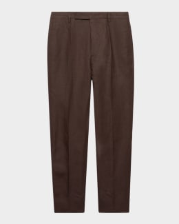Prada Men's Mohair and Silk Wide-Leg Pants | Neiman Marcus