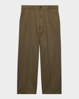 Prada Men's Relaxed-Leg Cotton Drawstring Pants | Neiman Marcus