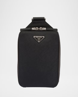 Prada Men's Vitello Daino Sling Bag | Neiman Marcus