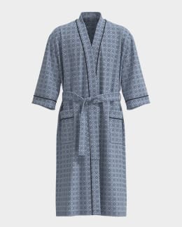 white christmas dresses Lightweight Men's Bathrobe - Oxford