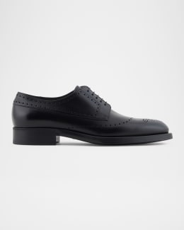 Giorgio Armani Men's Leather Derby Shoes | Neiman Marcus