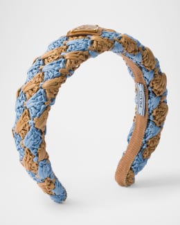 Prada Leopard-Print Calf Hair Headband | Neiman Marcus