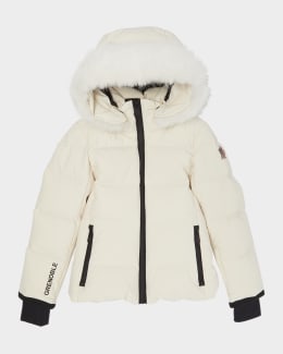 Moncler Grenoble Girl's New Guyane Hooded Down Jacket, Size 8-10