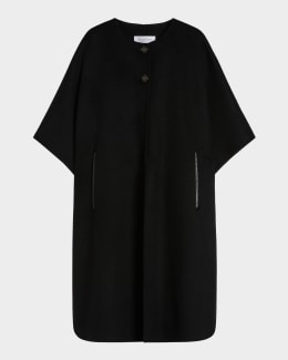 Max Mara Agape Cotton Belted Cape | Neiman Marcus