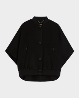 Max Mara Fulcro Single-Breasted Cotton Gabardine Cape