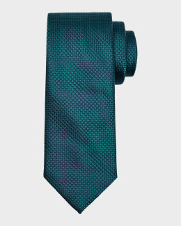 Brioni Men's Woven Geometric Silk Tie | Neiman Marcus