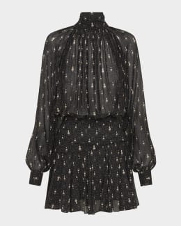 ALICE + OLIVIA Adley Drop-Waist Mini Dress | Neiman Marcus