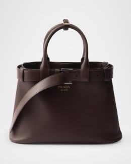 Prada Crystal-Studded Mini Top-Handle Satin Bag | Neiman Marcus