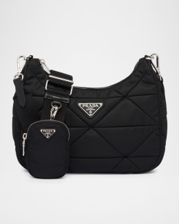 Prada Aimee Large Calfskin Leather Shoulder Bag | Neiman Marcus