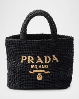 トートバッグ PRADA Logo woven fabric shopping bag Prada Woven Fabric Tote Bag | Saks Fifth Avenue