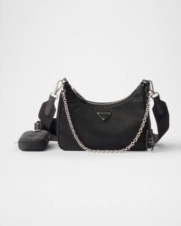 【関税&送料込】Prada Black Re-Nylon Prada Demi-Lune Shoulde Black Prada Demi-lune Re-Nylon shoulder bag | PRADA