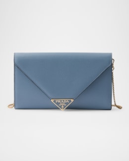Prada Saffiano Leather Envelope Clutch | Neiman Marcus