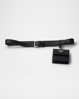 ベルト PRADA 'City calf' belt Prada City Calf Leather Belt | Neiman Marcus