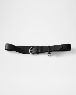 Prada Chain Buckle Leather Belt | Neiman Marcus