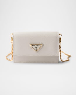 Prada Saffiano Leather Mini-Pouch Crossbody Bag | Neiman Marcus