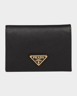 Prada Small Saffiano Leather Trifold Wallet | Neiman Marcus