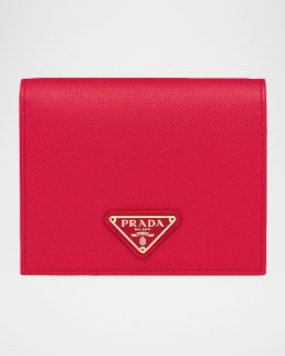 Prada Small Saffiano Leather Trifold Wallet | Neiman Marcus