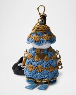 ファッション雑貨・小物その他 PRADA SOFT ROBOT VELVET BAG CHARM WITH SHOULDER STRAP Prada Soft Robot Velvet Bag Charm with Shoulder Strap