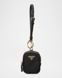 Prada Soft Robot Velvet Bag Charm with Shoulder Strap