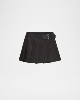 Prada ミニスカート Pleated stretch drill miniskirt 関税込 nm_5053424_100380_m