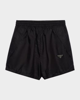 Prada Wool-Mohair Cargo Shorts | Neiman Marcus