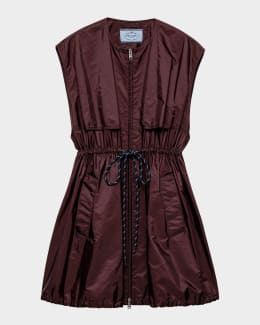 Prada Sleeveless Cotton Mesh Mini Dress | Neiman Marcus