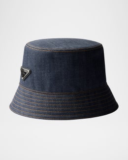 Prada Men's Melange Wool Cable-Knit Bucket Hat | Neiman Marcus