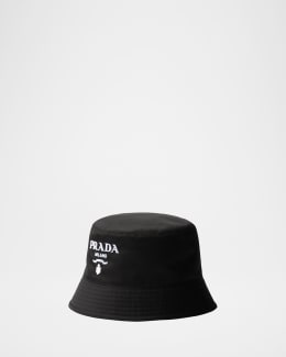 Prada Men's Denim Triangle-Logo Bucket Hat | Neiman Marcus