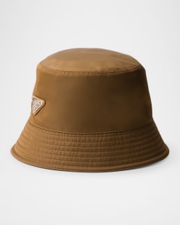 Prada Men's Denim Triangle-Logo Bucket Hat | Neiman Marcus