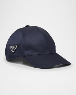 Prada Men's Tessuto Triangle Logo Re-Nylon Flat Cap | Neiman Marcus